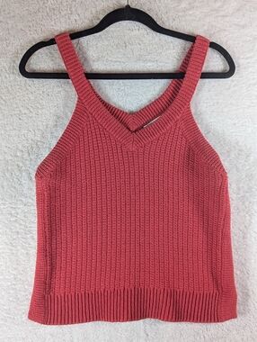 Madewell Rose Pink Ribbed Knit Tank Top
